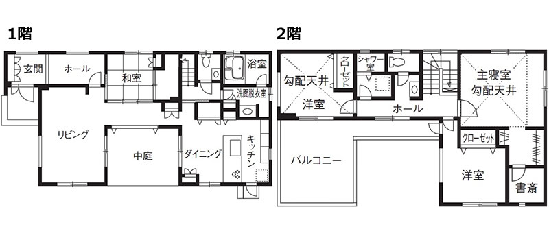「2階建て・2000万円台の家」注文住宅の間取り実例「間取り図」